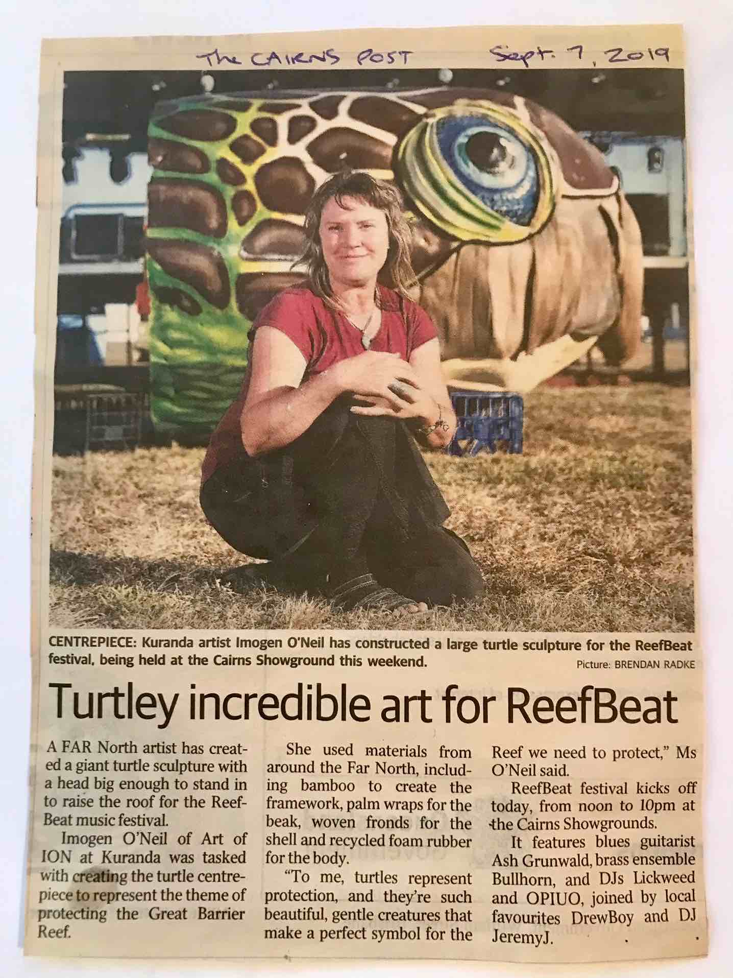 Art of ION in The Cairns Post Sept. 2019
