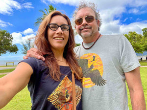 quality cotton t-shirts women men original art screen-printed native Australian birds