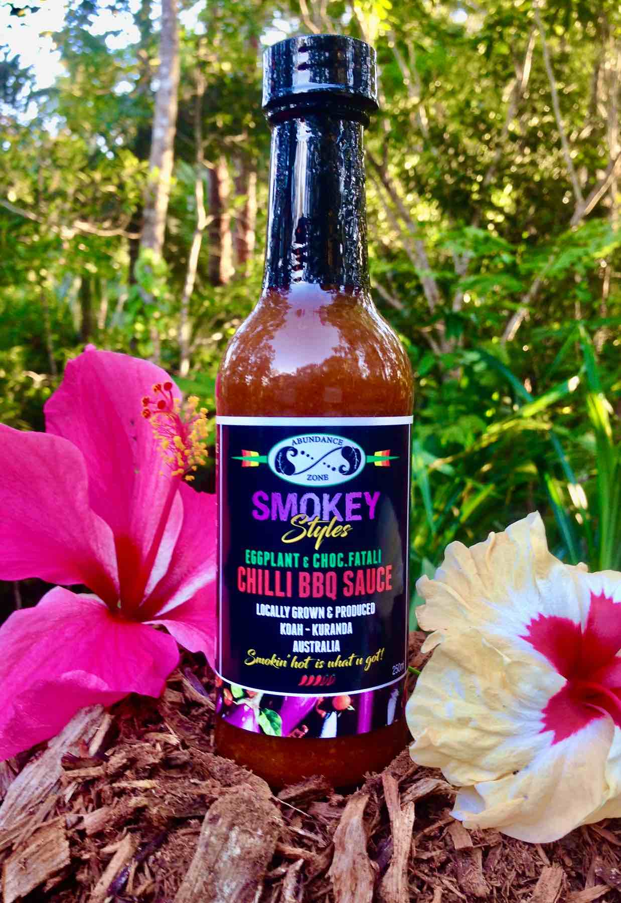 SMOKEY STYLES Eggplant & Choc.Fatali Chilli BBQ Sauce- 250ml