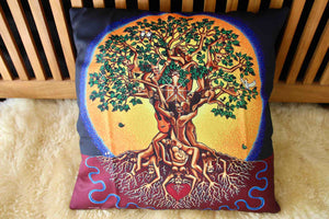 Drawing Inspiration Colour Tree of Life Cushion Cover