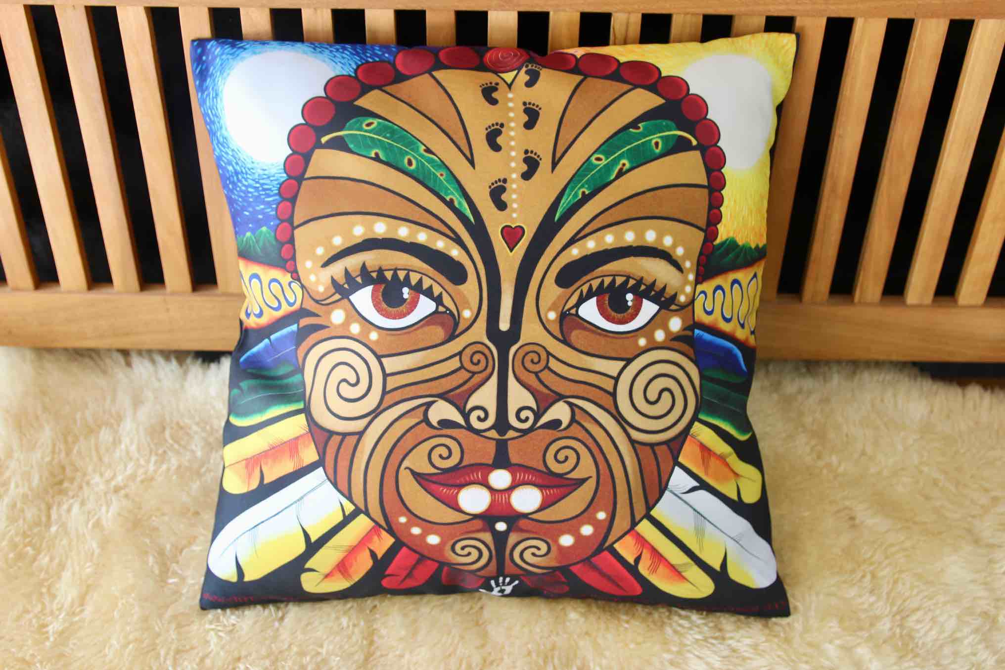 Face of the Tribes Cushion Cover
