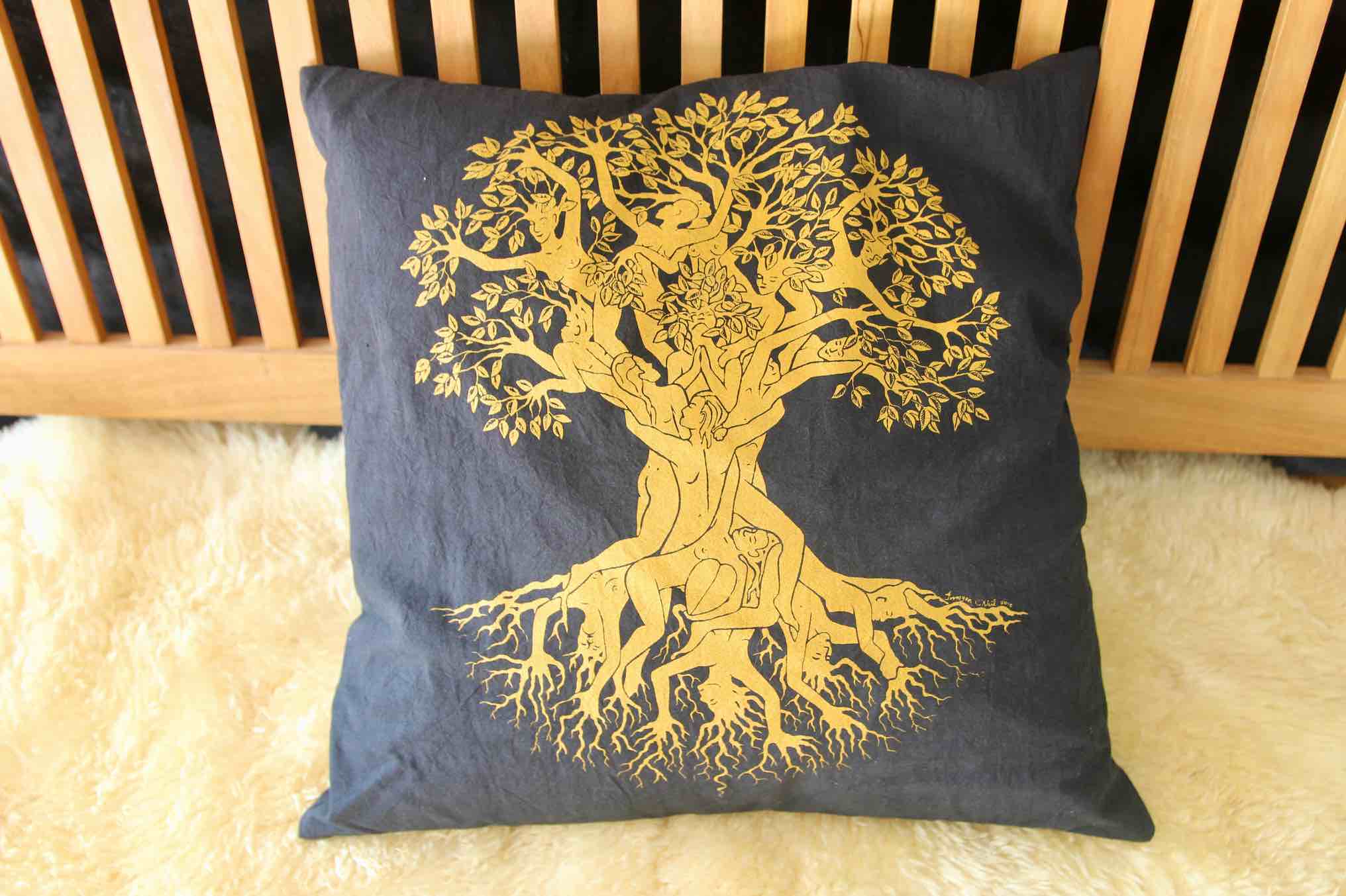 Silhouette Tree of Life Cushion Cover