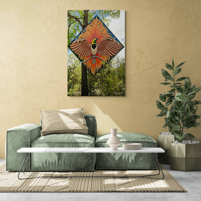 Stretched Canvas Print- 'Bird of Paradise'