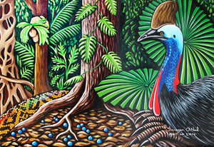 Cassowary Stretched Canvas Print