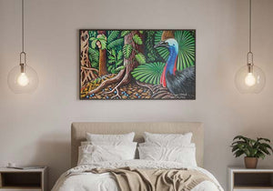 Stretched Canvas Print- 'Cassowary'