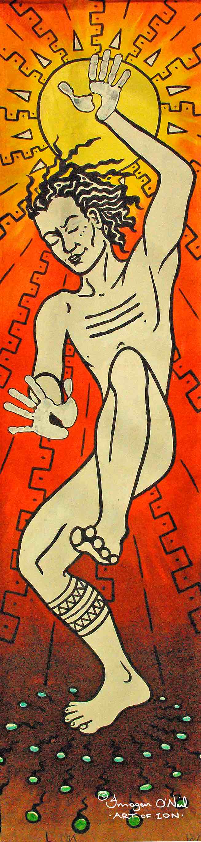 Dancing Man Stretched Canvas Print