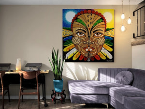 Stretched Canvas Print- 'Face of the Tribes'