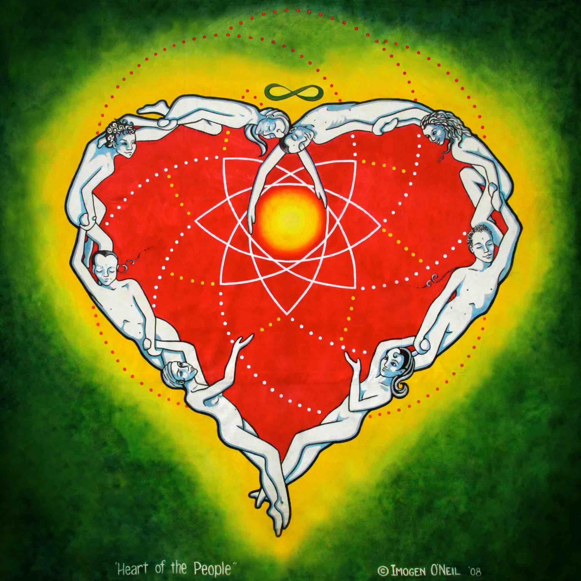 Heart of the People Stretched Canvas Print
