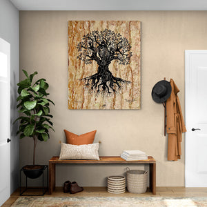 Stretched Canvas Print- 'Silhouette Tree of Life'