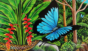 Stretched Canvas Print- 'Ulysses Butterfly'