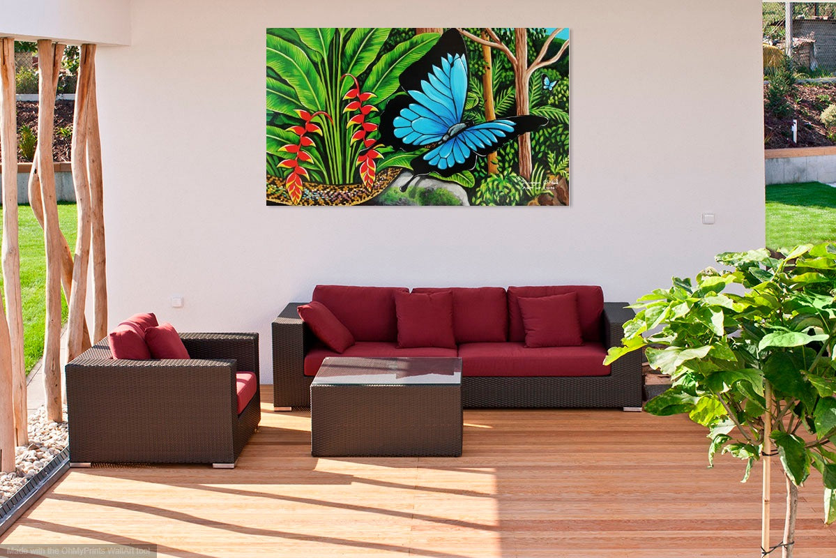 Stretched Canvas Print- 'Ulysses Butterfly'