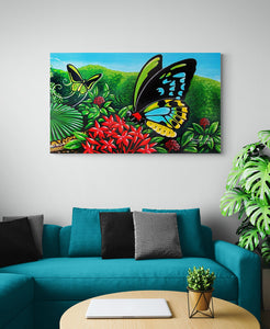 Stretched Canvas Print- 'Birdwing Butterfly'