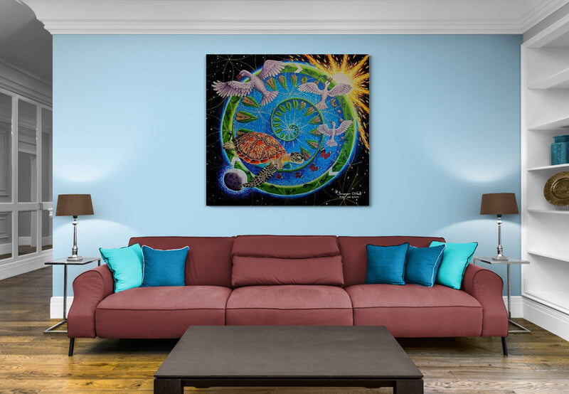 Stretched Canvas Print- 'Prayers for the World'