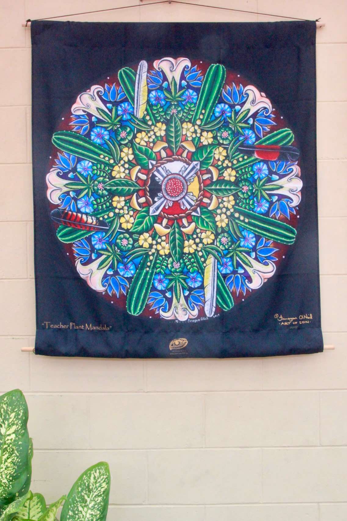 'Teacher Plant Mandala' Wall Hanging/ Tapestry