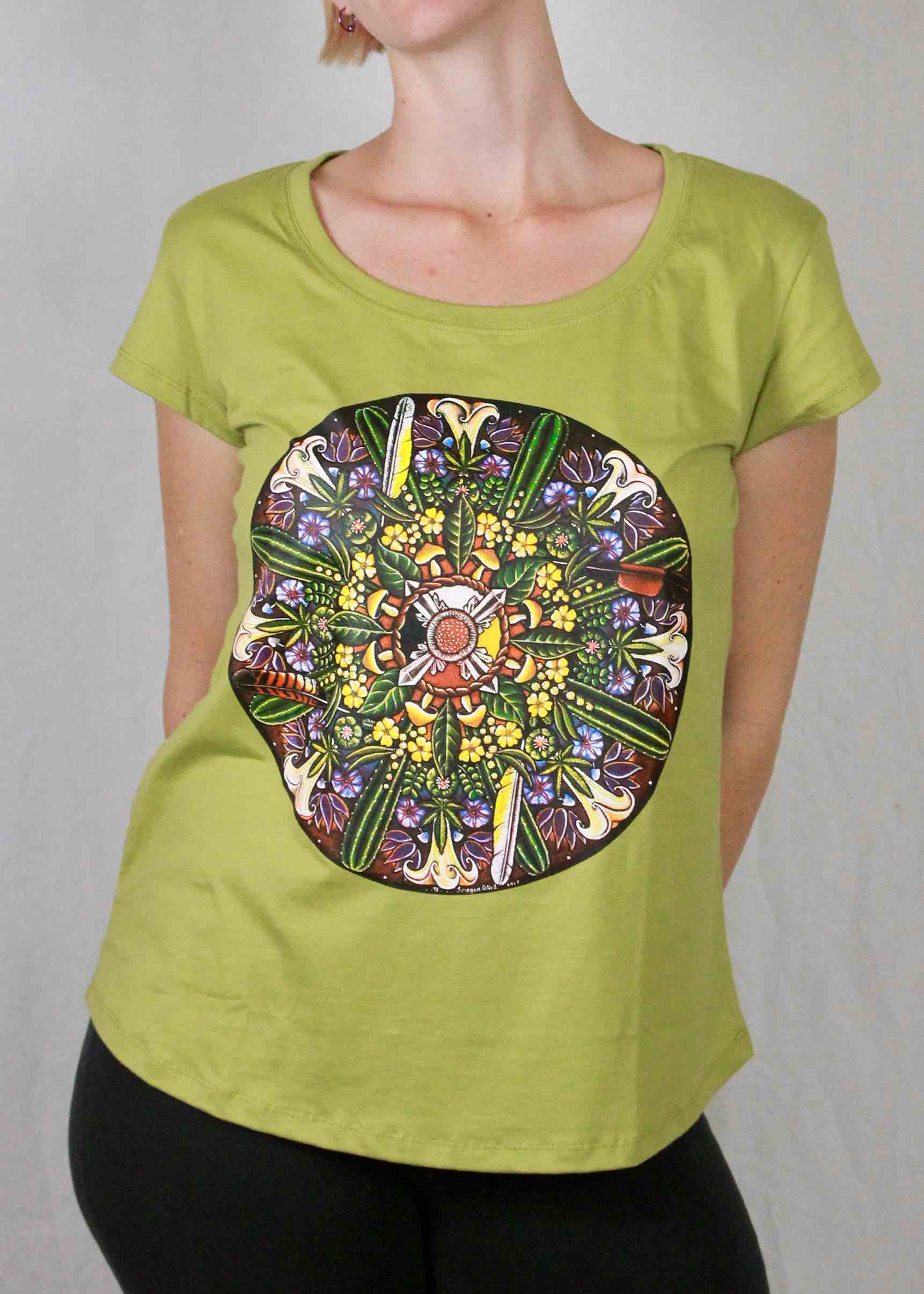 Teacher Plant Mandala T-Shirt Women