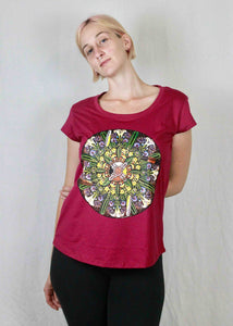 Teacher Plant Mandala T-Shirt Women